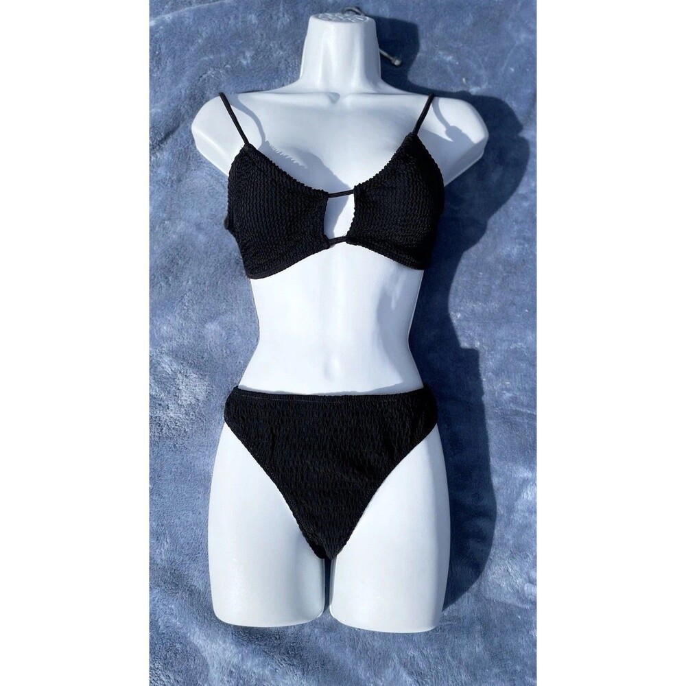 H&M 2 pc  BLACK Bikini BATHING SUIT Swimsuit Size 8